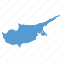 cyprus, map, country, navigation, location