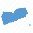 map, yemen, country, navigation, asian, gulf, location