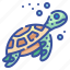 turtle, sea, aquatic, animal, aquarium 