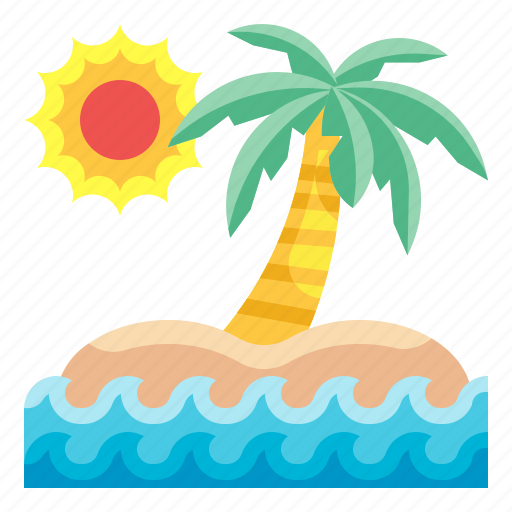 Island, beach, sun, nature, landscape icon - Download on Iconfinder