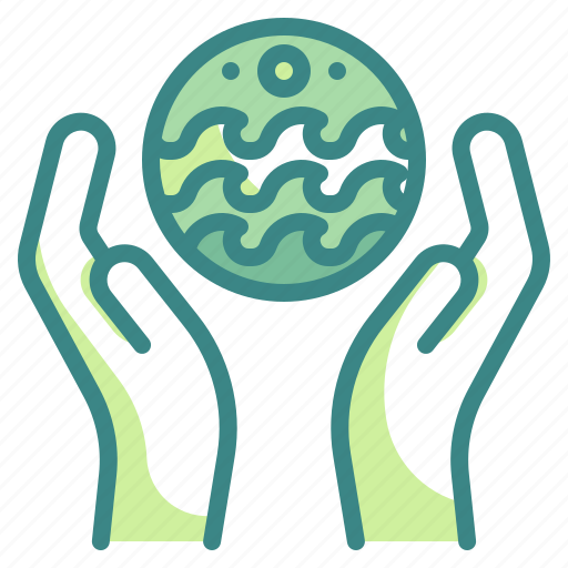 Hand, conservation, planet, earth, ocean icon - Download on Iconfinder