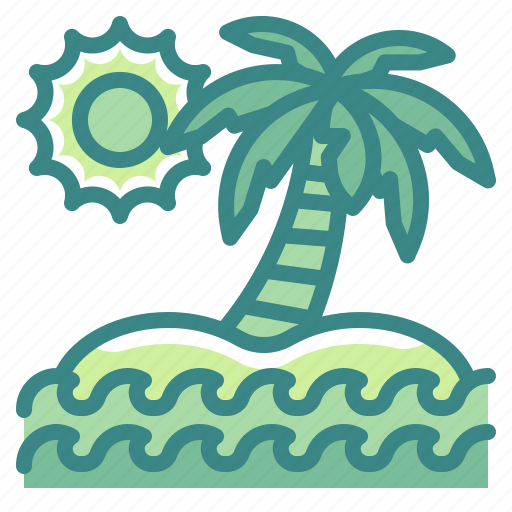 Island, beach, sun, nature, landscape icon - Download on Iconfinder