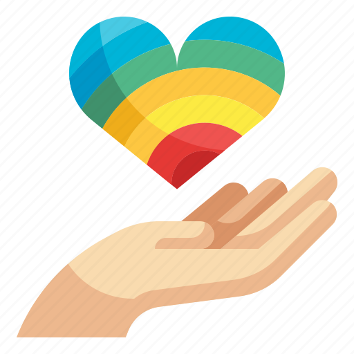 Hand, give, lgbt, heart, love icon - Download on Iconfinder