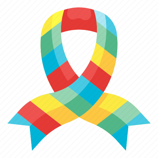 Ribbon, lgbt, pride, lesbian, rainbow icon - Download on Iconfinder