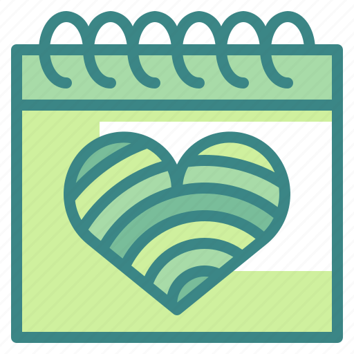 Calendar, heart, event, wedding, rainbow icon - Download on Iconfinder