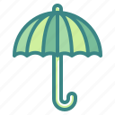 umbrella, rainy, protection, weather, rainbow