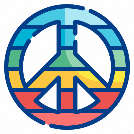 Peace, hippy, circular, symbol, sign icon - Download on Iconfinder