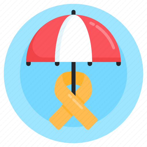 Awareness, umbrella, insurance, cancer awareness umbrella, ribbon icon - Download on Iconfinder