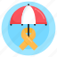 awareness, umbrella, insurance, cancer awareness umbrella, ribbon 