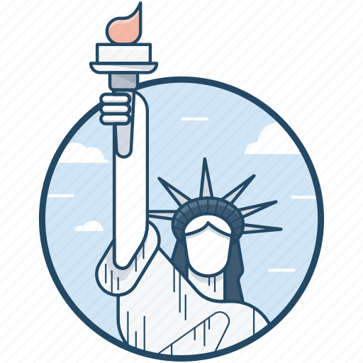 Landmark, monument, new york city, sculpture, statue of liberty icon - Download on Iconfinder