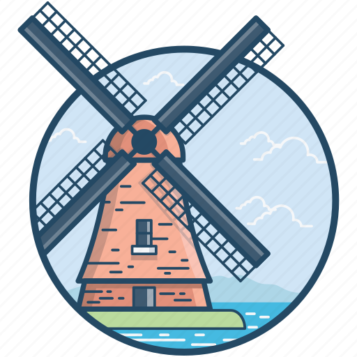 Amsterdam, de molen van sloten, kinderdijk, molen van sloten, netherlands kinderdijk icon - Download on Iconfinder