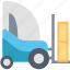 forklift, transport, shipment, vehicle, car 