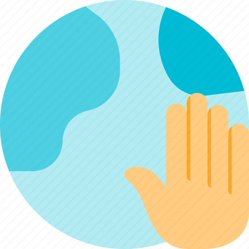 Globe, hand, gesture icon - Download on Iconfinder