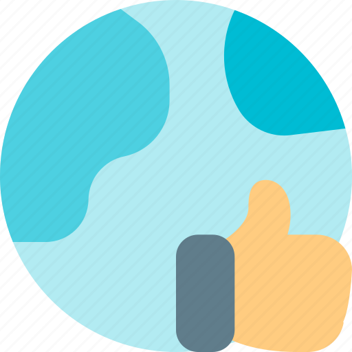 Globe, like, thumbs up icon - Download on Iconfinder