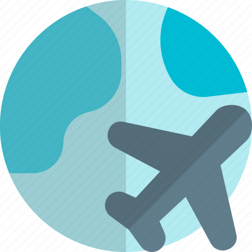 Globe, airplane, flight icon - Download on Iconfinder