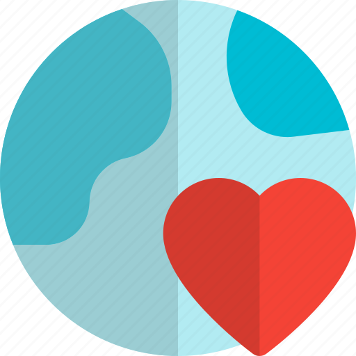 Globe, love, heart icon - Download on Iconfinder
