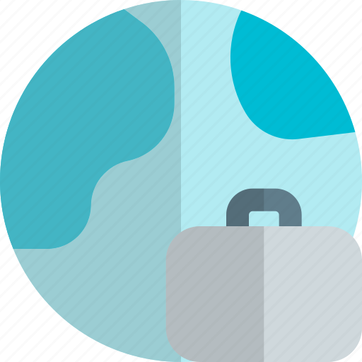 Globe, suitcase, briefcase icon - Download on Iconfinder