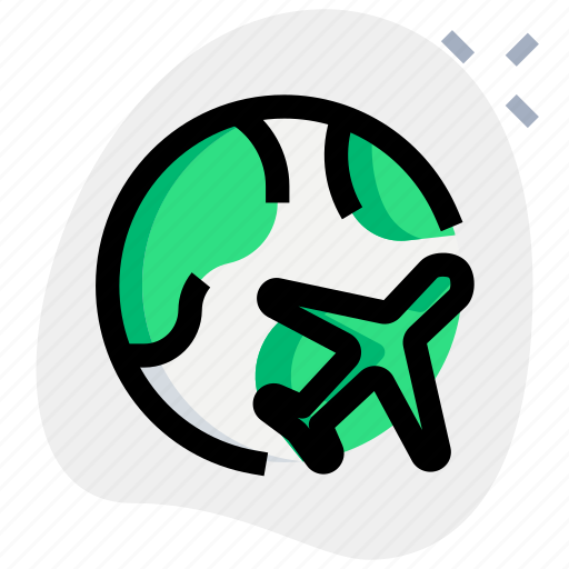 Globe, airplane, flight icon - Download on Iconfinder