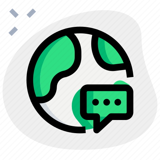 Globe, chat, message icon - Download on Iconfinder