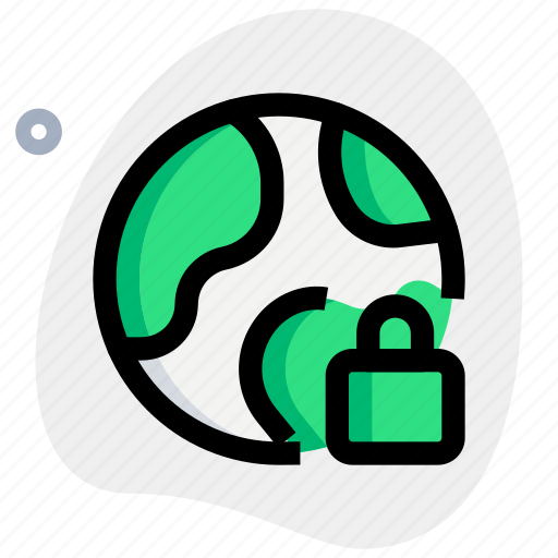 Globe, lock, secure icon - Download on Iconfinder