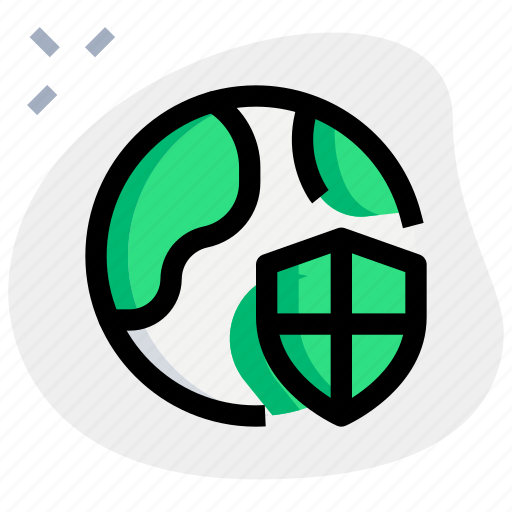 Globe, protection, shield, security icon - Download on Iconfinder