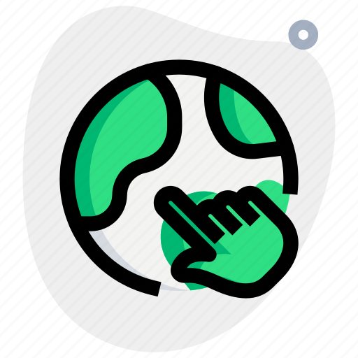 Globe, touch, gesture icon - Download on Iconfinder