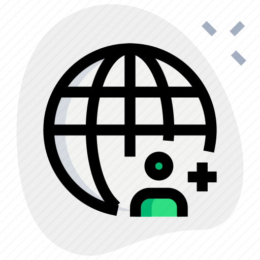 Worldwide, add, user icon - Download on Iconfinder