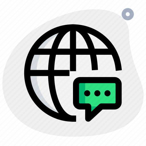 Worldwide, globe, message icon - Download on Iconfinder