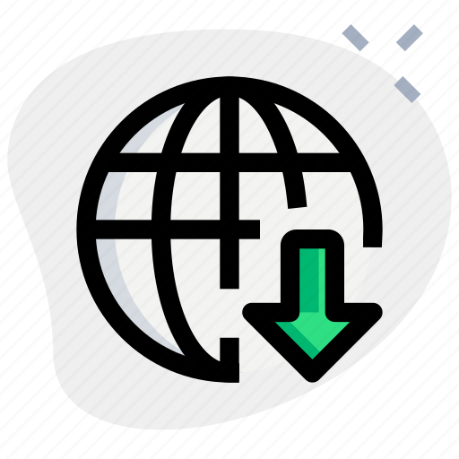 Worldwide, down, arrow icon - Download on Iconfinder