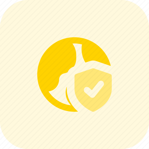 Globe, check, protection icon - Download on Iconfinder