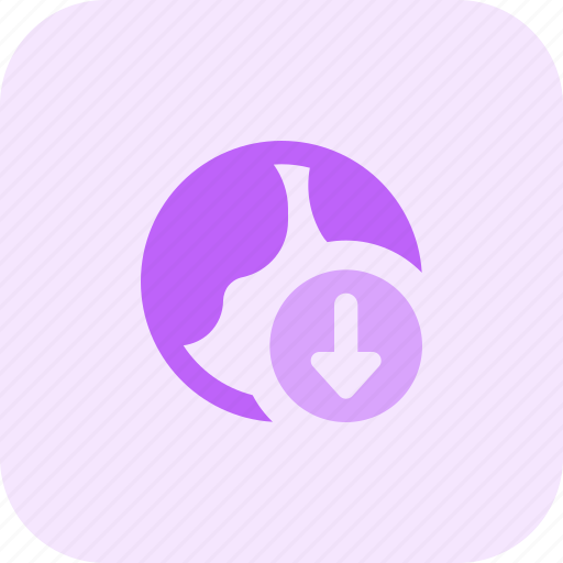Globe, download, arrow icon - Download on Iconfinder