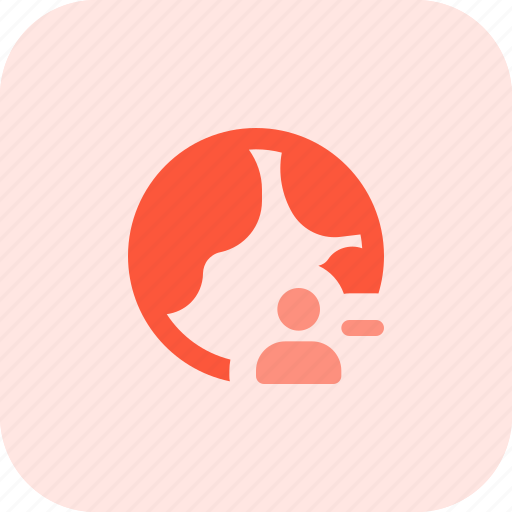 Globe, remove, user, profile icon - Download on Iconfinder