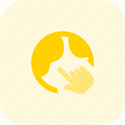 Globe, touch, gesture icon - Download on Iconfinder