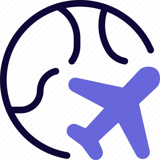 Globe, airplane, web icon - Download on Iconfinder