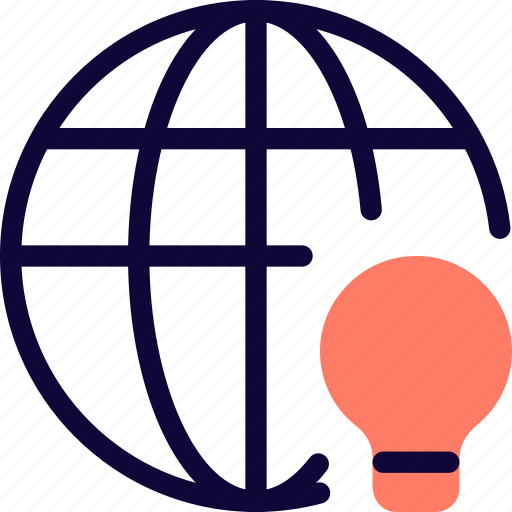 Worldwide, idea, bulb icon - Download on Iconfinder