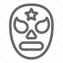 traditional, lucha libre, face, wrestling, mask, wrestler, mexican