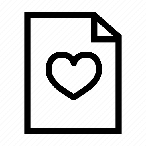 Document, heart, letter, love, paper, like, page icon - Download on Iconfinder