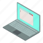 computer, isometric, laptop, notebook, object, pc, screen 