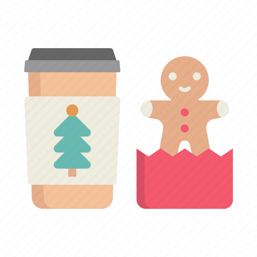 Coffee, tea, gingerbread, drink, cookie, christmas, xmas icon - Download on Iconfinder