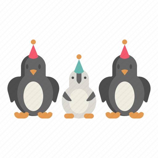 Penguins, family, christmas, party, celebration, holiday, animal icon - Download on Iconfinder