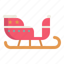 sled, sleigh, transportation, christmas, xmas, santa, decoration, ornament, holiday