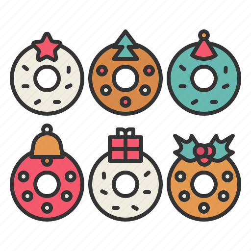 Donut, doughnut, sweet, christmas, xmas, dessert, fancy icon - Download on Iconfinder