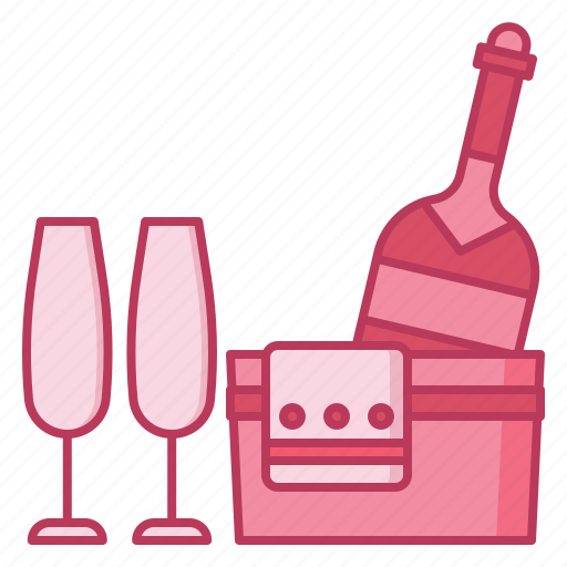 Champagne, flutes, glasses, bucket, bottle, party, celebration icon - Download on Iconfinder