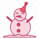 snowman, christmas, xmas, decoration, hat, figure, snow