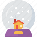 ball, christmas, decoration, landscape, snow, snowglobe, xmas