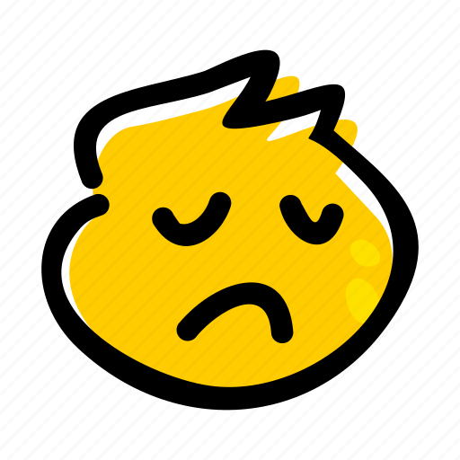 Emojis, emoji, face, emotion, pensive, sad, sorrowful icon - Download on Iconfinder