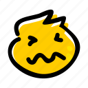 confounded, confounded face, emoji, frustrated, scrunched, face, emotion