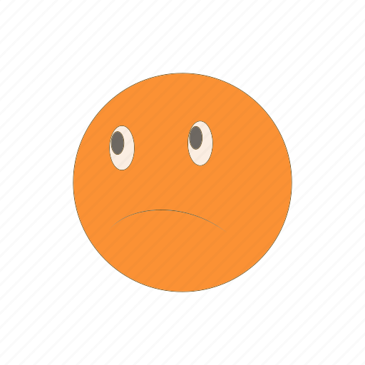 Cartoon, emoji, emoticon, face, facial, sad, unhappy icon - Download on Iconfinder