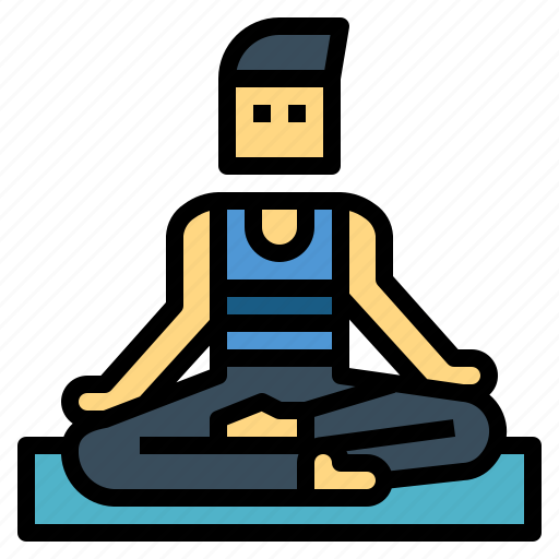Man, yoga, lotus, exercise, pose, meditation icon - Download on Iconfinder