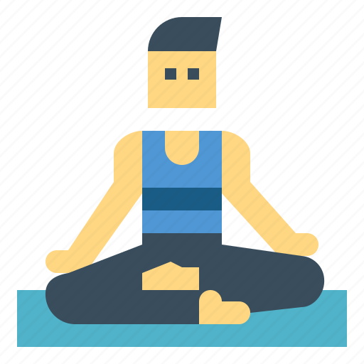 Yoga, exercise, lotus, pose, meditation, man icon - Download on Iconfinder